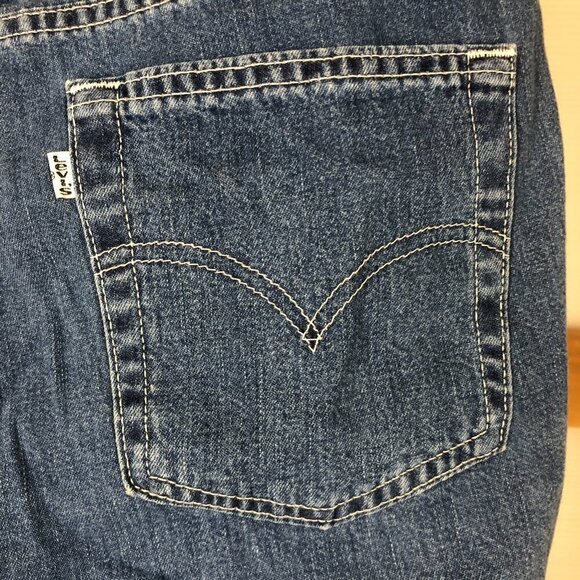 LEVI'S 573 White Tab Vintage Y2K Capri Flare Leg Jeans Sz 13 - Picture 6 of 11